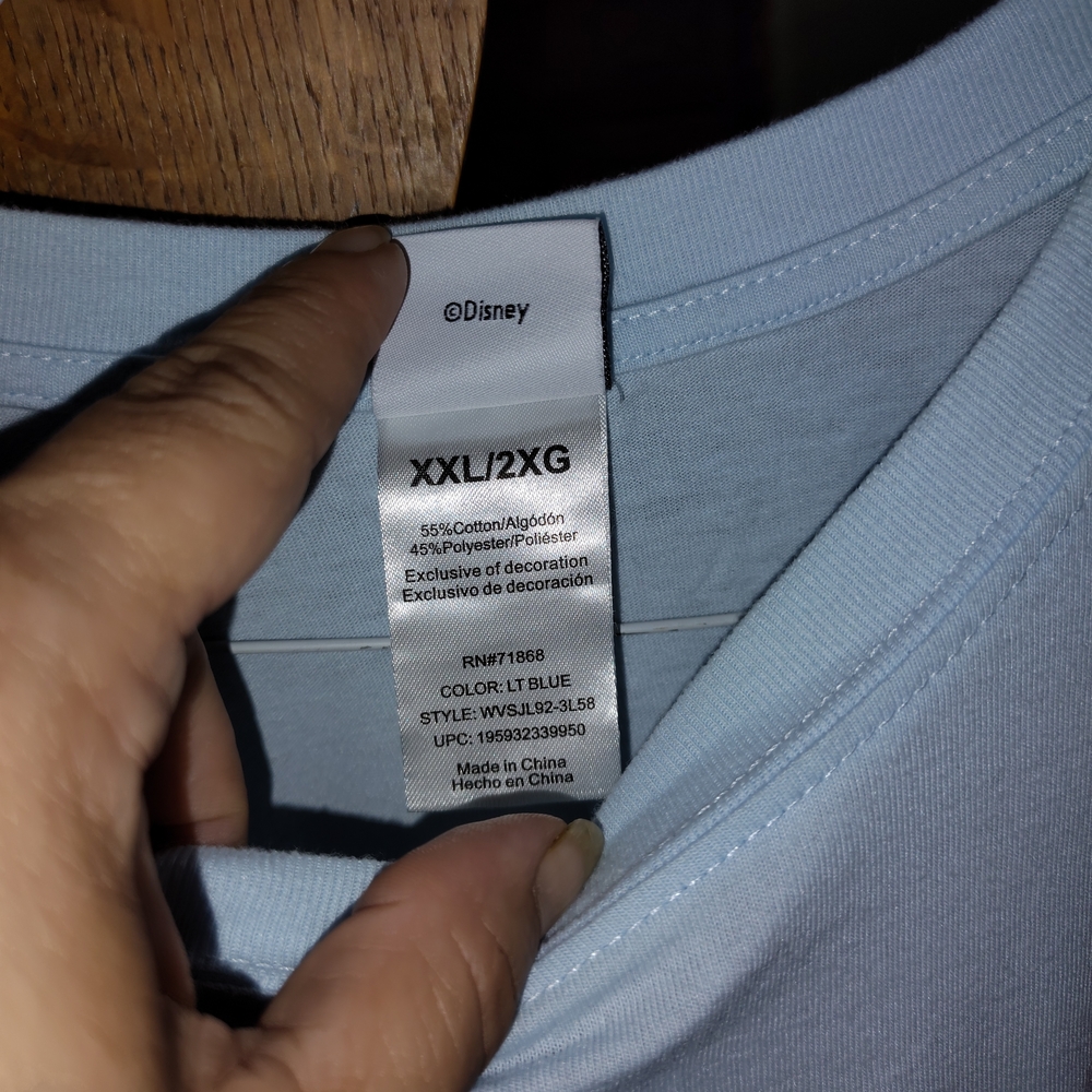 Disney Sky Blue Tee XXL
